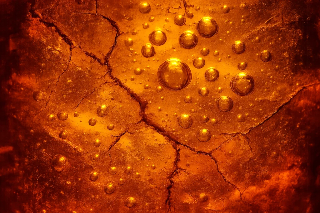 Macro amber resin glowing representing Amber perfume family