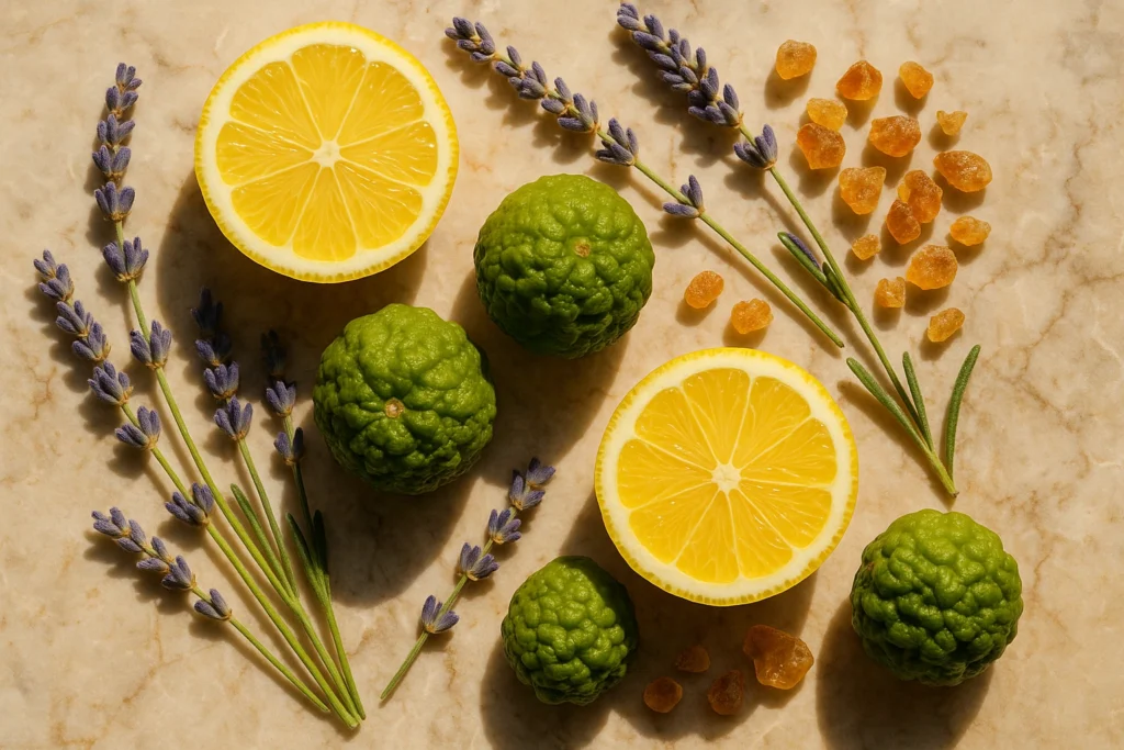 Lemon, bergamot, lavender, and incense used in Xerjoff fragrance